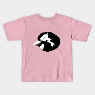 Cute Tuxedo cat sleeping Kitty Pie. Donut eat me  Copyright TeAnne Kids T-Shirt